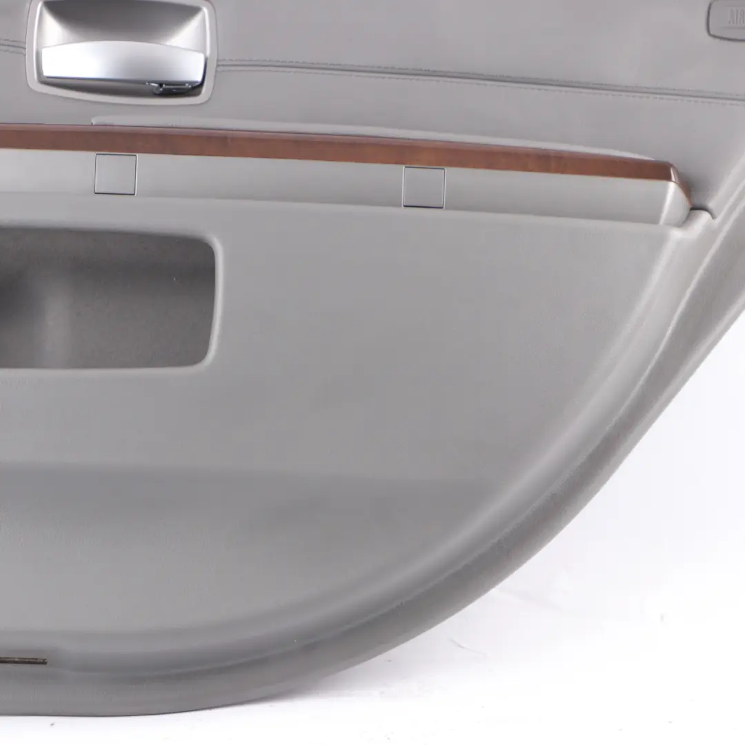 BMW E65 Scheda Porta Rivestimento Interno Posteriore Destro Pelle Nasca Grigio - SKU 9153596 - Numero di parte 9153596