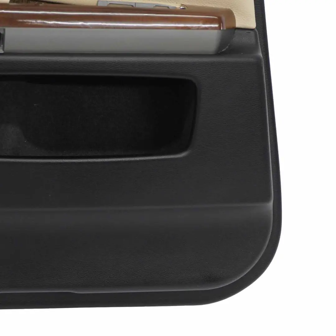 BMW E65 E66 Carte de Porte Arrière Gauche Garniture Panneau Cuir Crème Beige - SKU 9153601 - Numéro de pièce 9153601