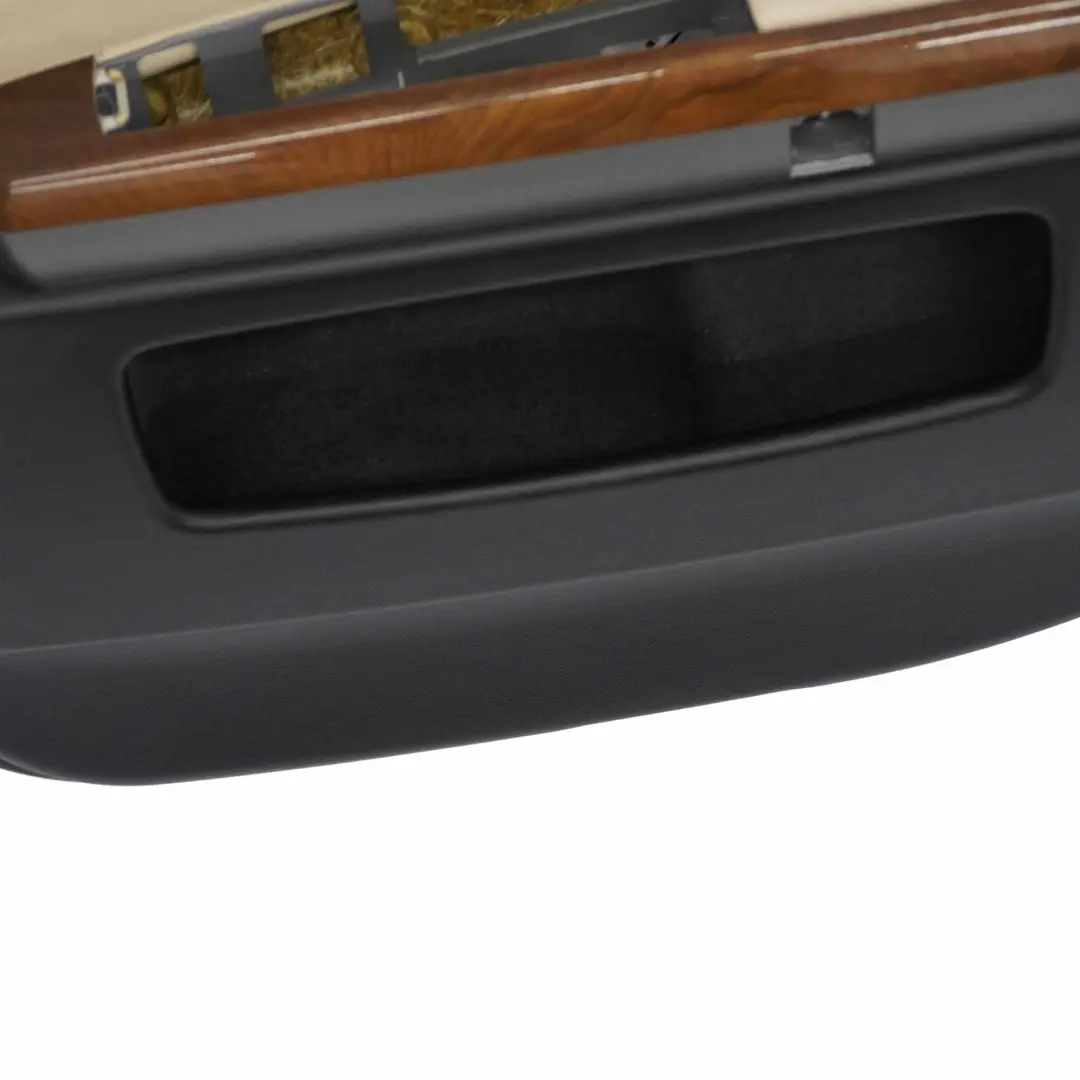 BMW E65 E66 Door Card Rear Right O/S Lining Trim Panel Leather Cream Beige - SKU 9153602 - Part number 9153602
