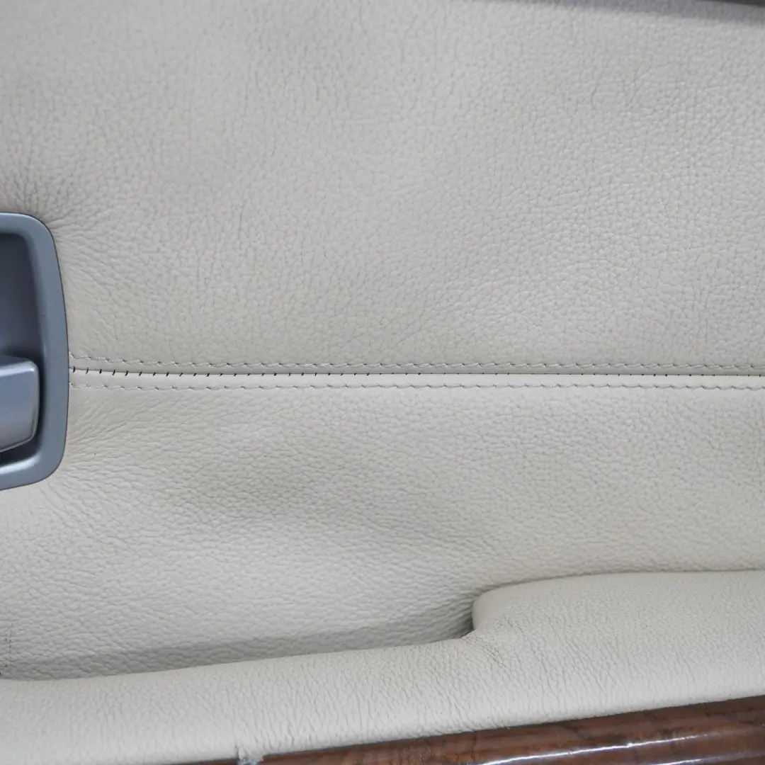 BMW E65 E66 Door Card Rear Right O/S Lining Trim Panel Leather Cream Beige - SKU 9153602 - Part number 9153602