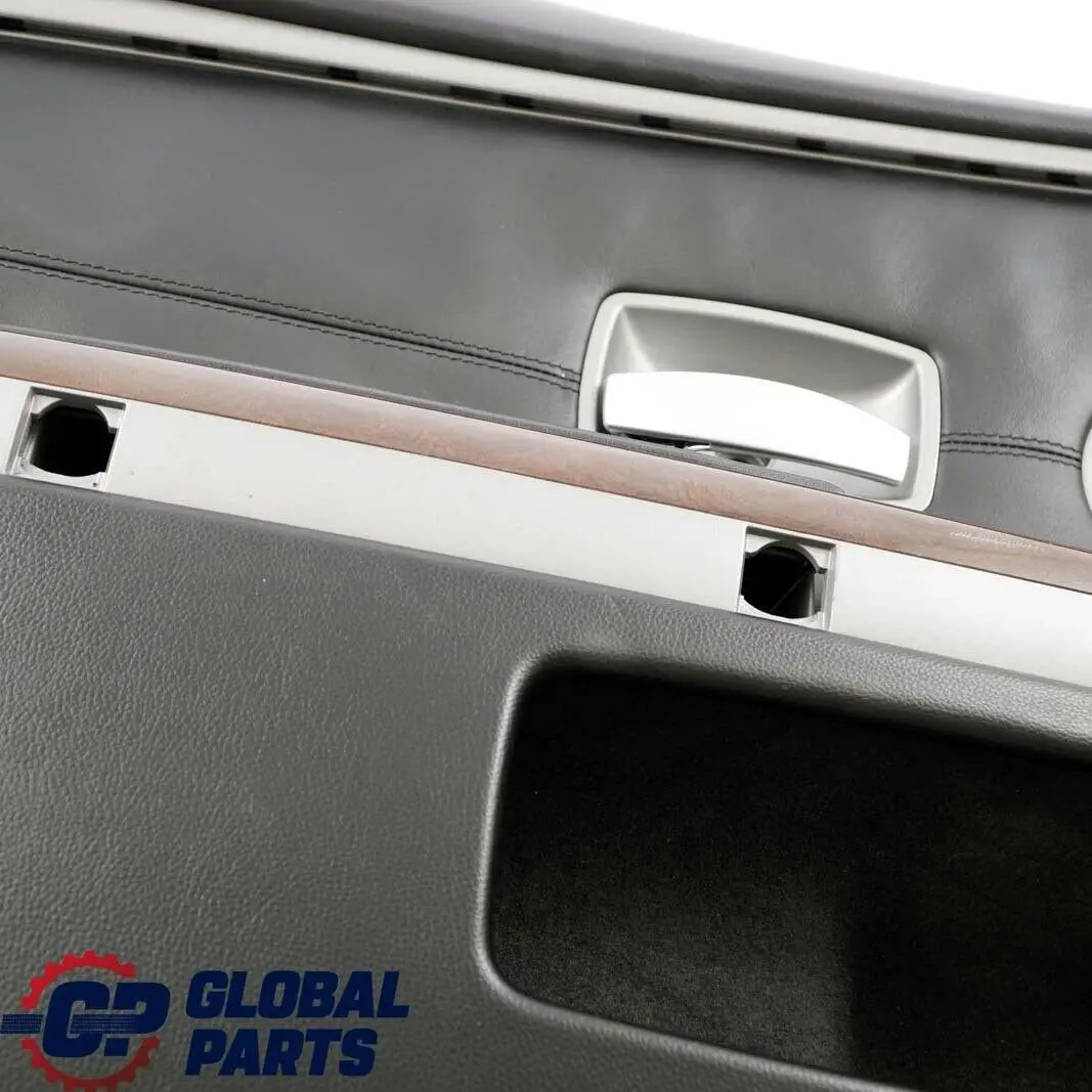 BMW E65 Rear Left Door Card Leather Pearl Black Lining Trim - SKU 9153607 - Número de pieza 9153607