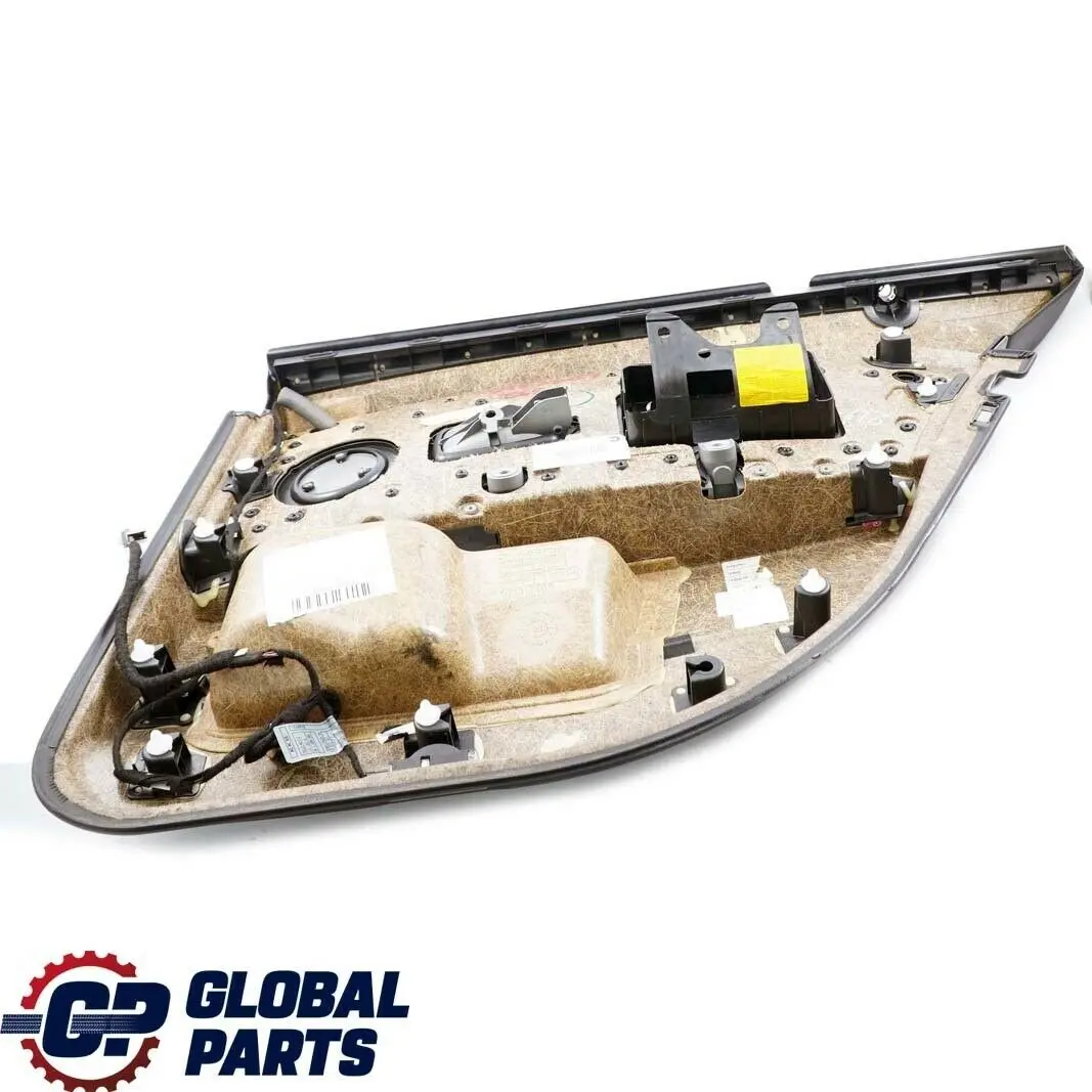 BMW E65 Rear Left Door Card Leather Pearl Black Lining Trim - SKU 9153607 - Número de pieza 9153607