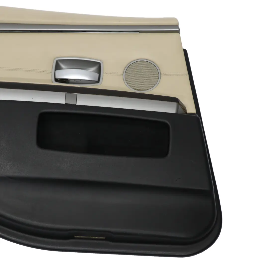 Boczek Osłona Drzwi Lewy Tył Skóra Cream Beige Beżowa do BMW E65 o numerze 9153613 BMW E65 Boczek Osłona Drzwi Lewy Tył Skóra Cream Beige Beżowa - SKU 9153613-1 - Numer Części 9153613