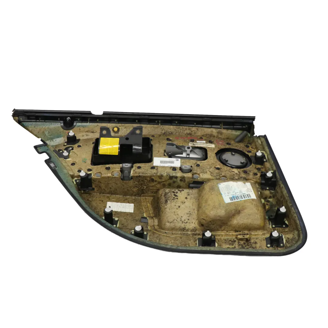 Right O/S Door Card Leather Cream Beige Lining Trim to BMW E65 Rear with Part number 9153614 BMW E65 Rear Right O/S Door Card Leather Cream Beige Lining Trim - SKU 9153614-1 - Part number 9153614
