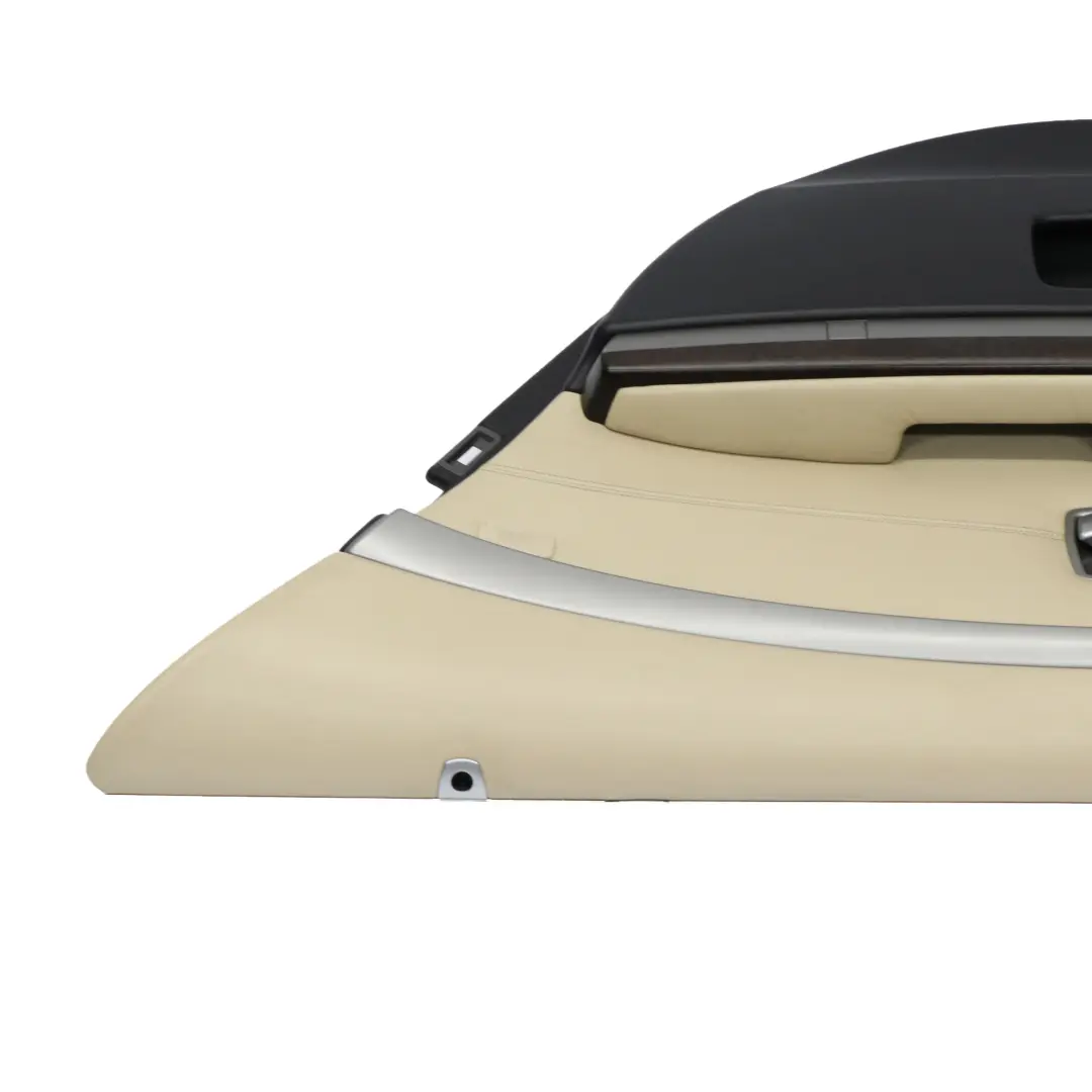 BMW E65 Trasera Derecha Tarjeta de Puerta de cuero Crema Beige Forro Trim - SKU 9153614-1 - Número de pieza 9153614