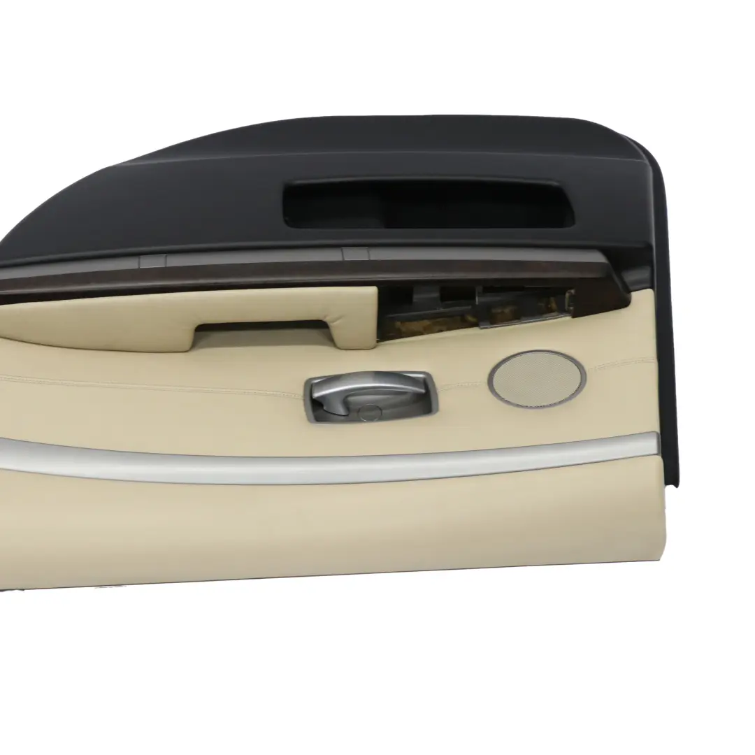 Carte de porte arrière droite intérieure en cuir beige crème pour BMW E65 à propos du numéro de pièce 9153614 BMW E65 Carte de porte arrière droite intérieure en cuir beige crème - SKU 9153614-1 - Numéro de pièce 9153614