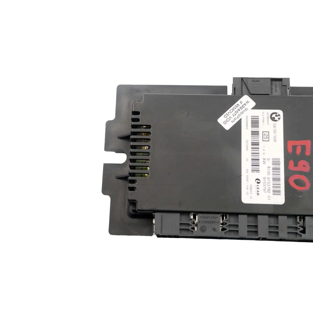 BMW E90 Modulo controllo luci vano piedi ECU NSW PL2 FRM II Lear - SKU 9153782 - Numero di parte 9153782