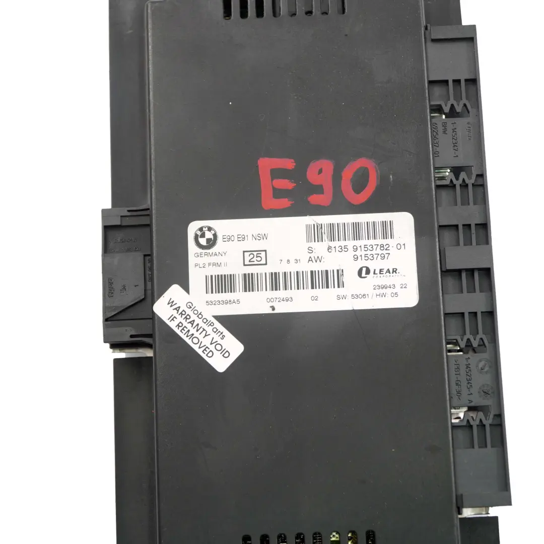 BMW E90 Footwell Light Control Module ECU NSW PL2 FRM II Lear - SKU 9153782 - Numéro de pièce 9153782