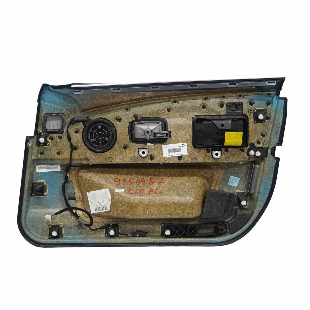 Door Card Front Left N/S Door Lining Trim Leather Nasca Black to BMW E65 E66 with Part number 9154457 BMW E65 E66 Door Card Front Left N/S Door Lining Trim Leather Nasca Black - SKU 9154457 - Part number 9154457