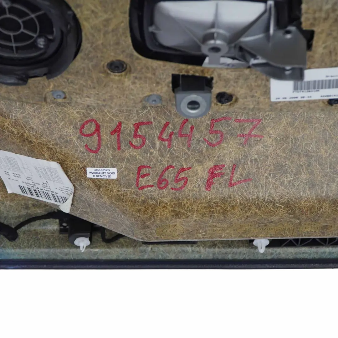 BMW E65 E66 Türverkleidung Abdeckung Vorne Links Leder Nasca Schwarz - SKU 9154457 - Teilenummer 9154457