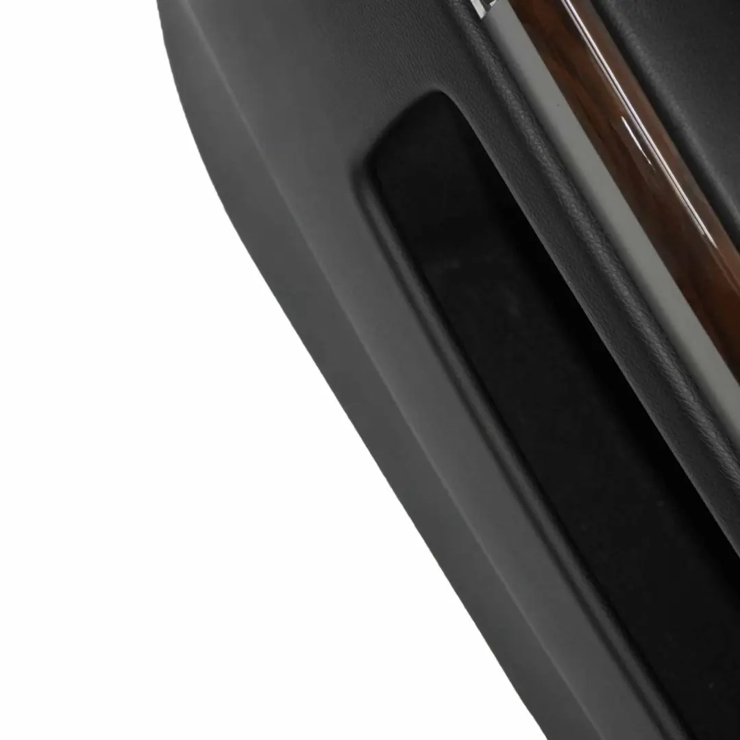 BMW E65 Tarjeta de Puerta Delantera Izquierda Forro Guarnición Cuero Nasca Negro - SKU 9154457 - Número de pieza 9154457