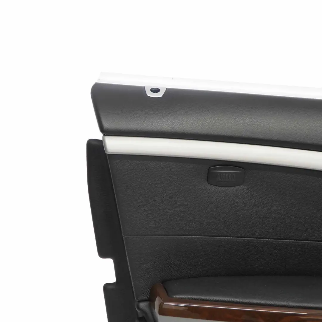 Tarjeta de Puerta Delantera Izquierda Forro Guarnición Cuero Nasca Negro para BMW E65 con número de pieza 9154457 BMW E65 Tarjeta de Puerta Delantera Izquierda Forro Guarnición Cuero Nasca Negro - SKU 9154457 - Número de pieza 9154457