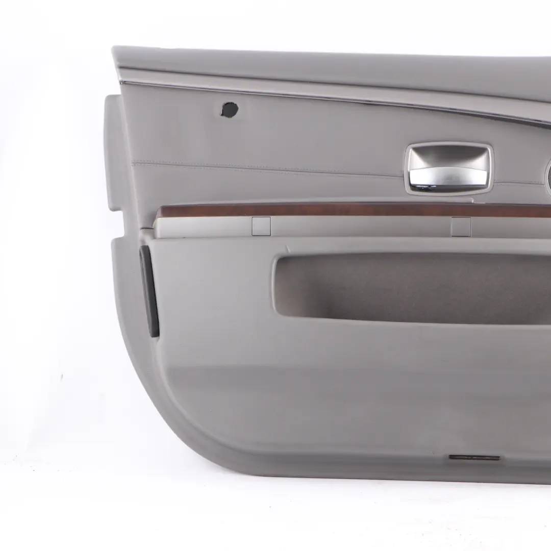 BMW E65 E66 Tarjeta Puerta Delantera Izquierda Revestimiento Cuero Flanell Gris - SKU 9154459 - Número de pieza 9154459