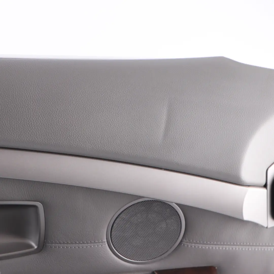 BMW E65 E66 Boczek Panel Drzwi Przód Lewy Skórzany Flanell Szary - SKU 9154459 - Numer Części 9154459
