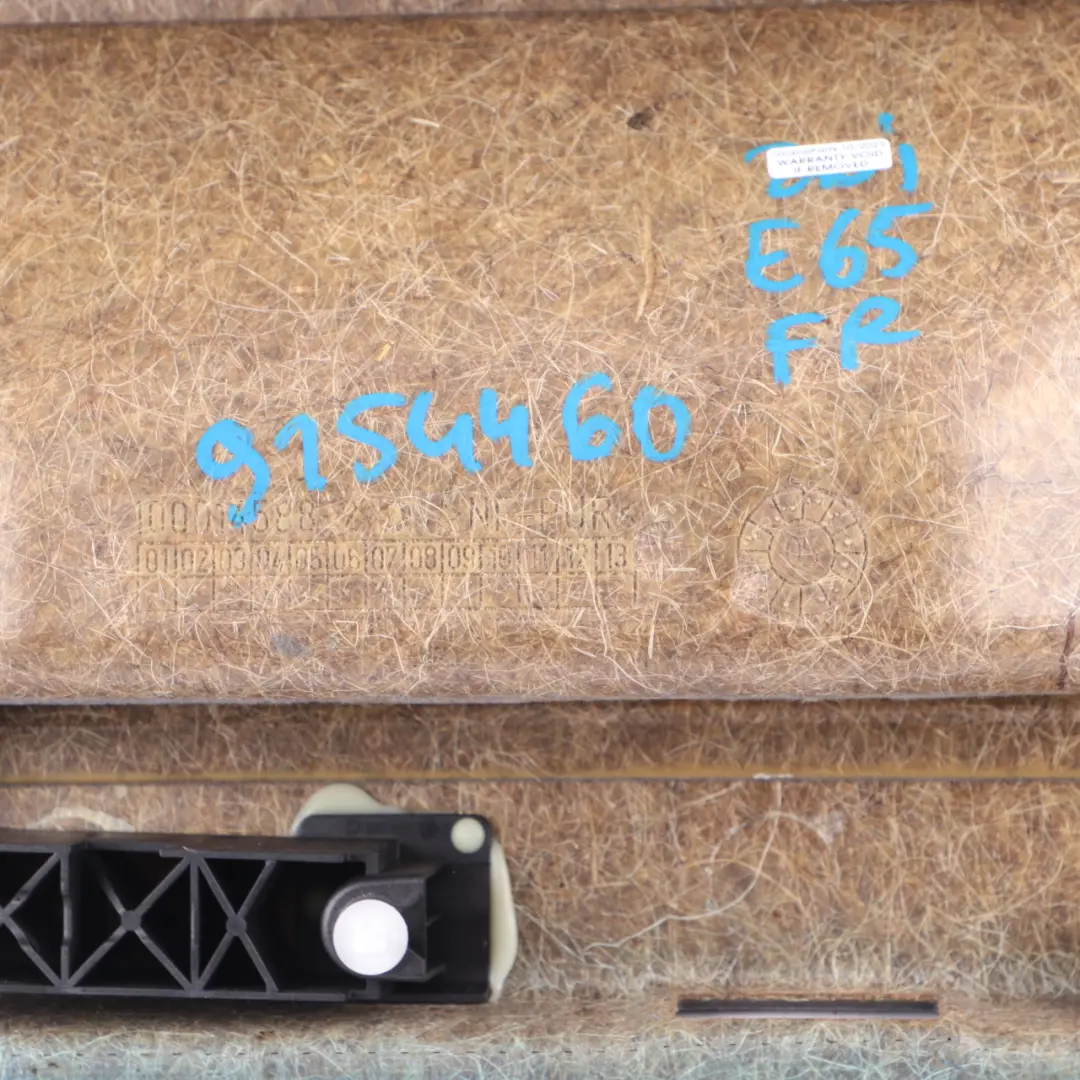 BMW E65 E66 Boczek Panel Drzwi Przód Prawy Skórzany Flanell Szary - SKU 9154460 - Numer Części 9154460