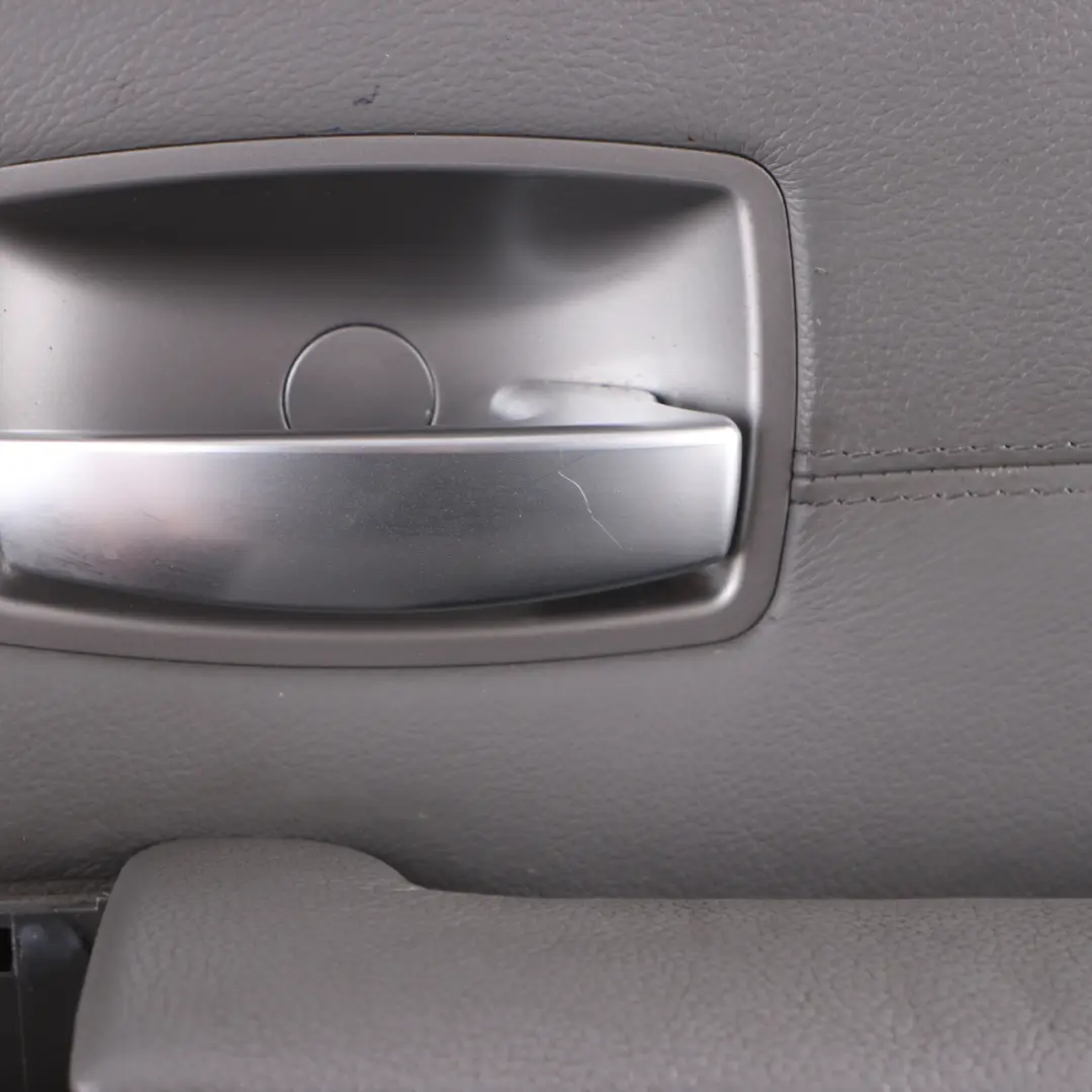 BMW E65 E66 Boczek Panel Drzwi Przód Prawy Skórzany Flanell Szary - SKU 9154460 - Numer Części 9154460