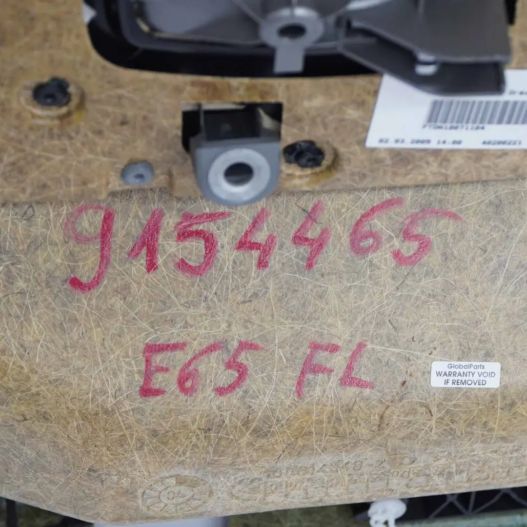 BMW E65 E66 Boczek Drzwi Lewy Przedni Skóra Beż - SKU 9154465 - Numer Części 9154465