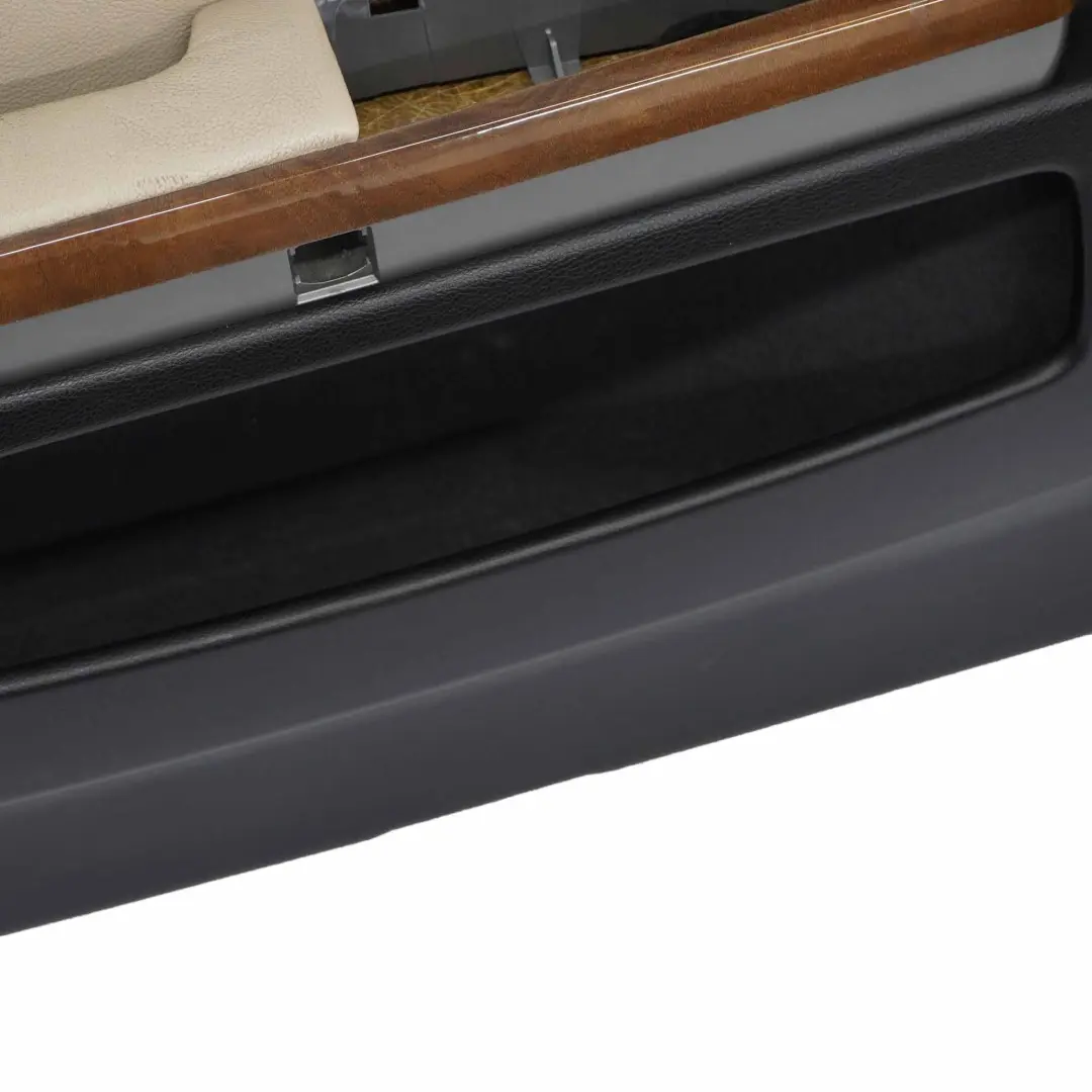 Door Card Front Left N/S Door Lining Trim Panel Leather Cream Beige to BMW E65 E66 with Part number 9154465 BMW E65 E66 Door Card Front Left N/S Door Lining Trim Panel Leather Cream Beige - SKU 9154465 - Part number 9154465