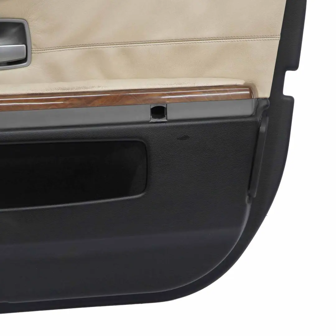 BMW E65 E66 Carte de Porte Avant Droite Panneau d'Habillage Cuir Beige Crème - SKU 9154466 - Numéro de pièce 9154466