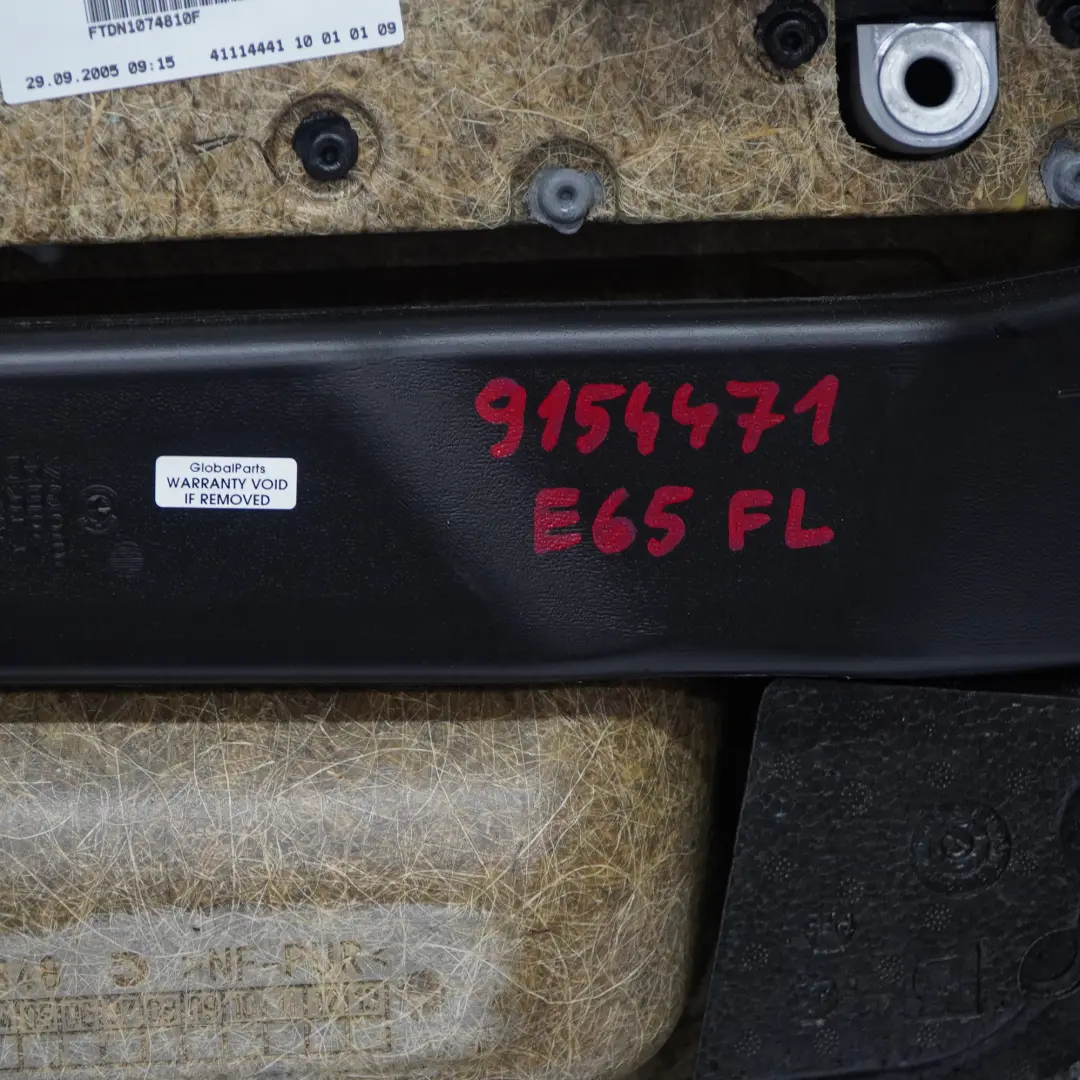 BMW E65 Tarjeta de Puerta Delantera Izquierda Puerta Embellecedor Cuero Negro - SKU 9154471 - Número de pieza 9154471