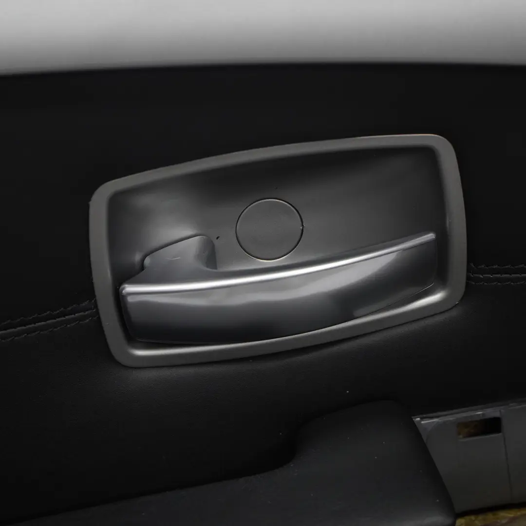 BMW E65 E66 Scheda Porta Anteriore Sinistra Pannello Rivestimento Pelle Nera - SKU 9154471 - Numero di parte 9154471