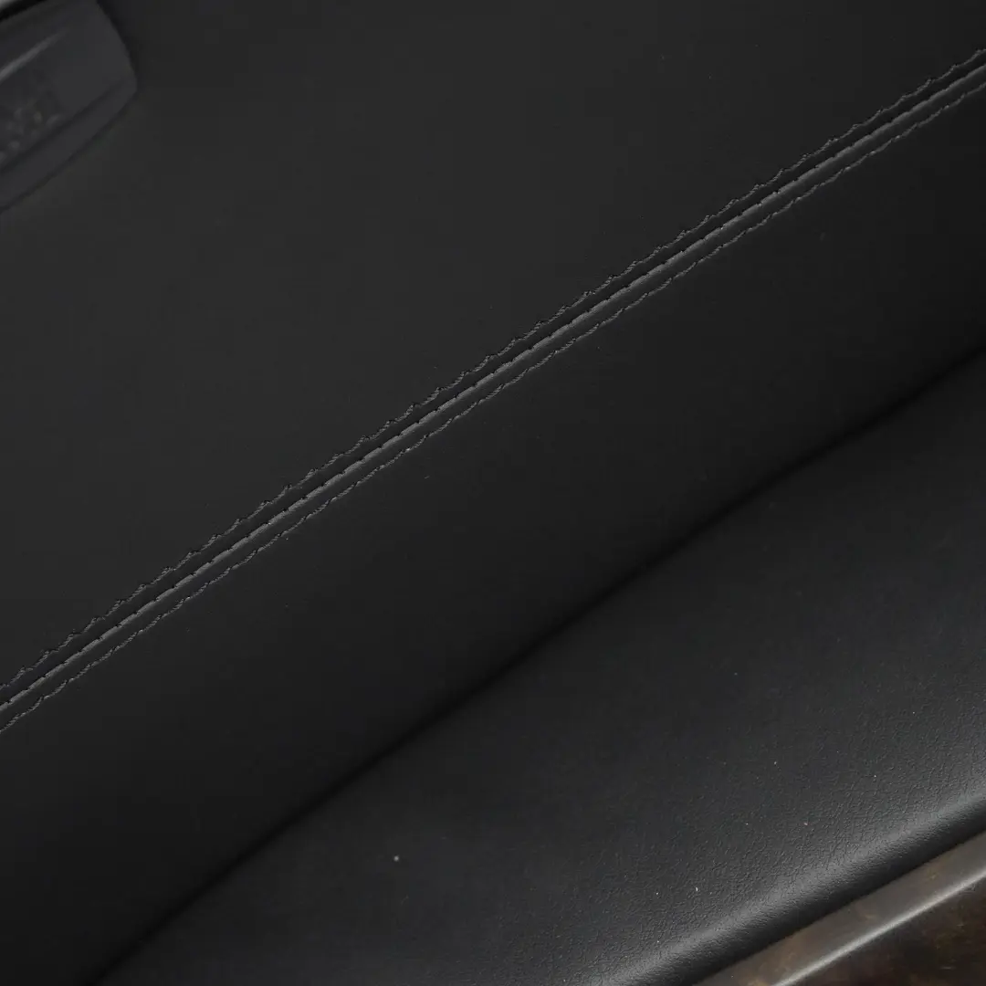 BMW E65 E66 Scheda Porta Anteriore Sinistra Pannello Rivestimento Pelle Nera - SKU 9154471 - Numero di parte 9154471