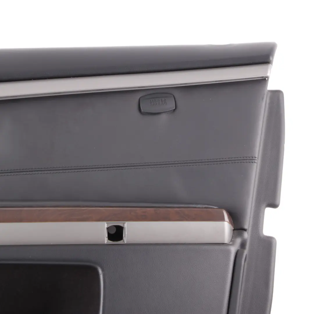 BMW E65 E66 Door Card Front Right O/S Door Lining Trim Panel Black Leather Pearl - SKU 9154472-1 - Part number 9154472