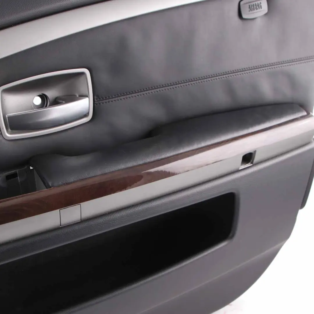 BMW E65 E66 Door Card Front Right O/S Door Lining Trim Panel Black Leather Pearl - SKU 9154472-1 - Part number 9154472