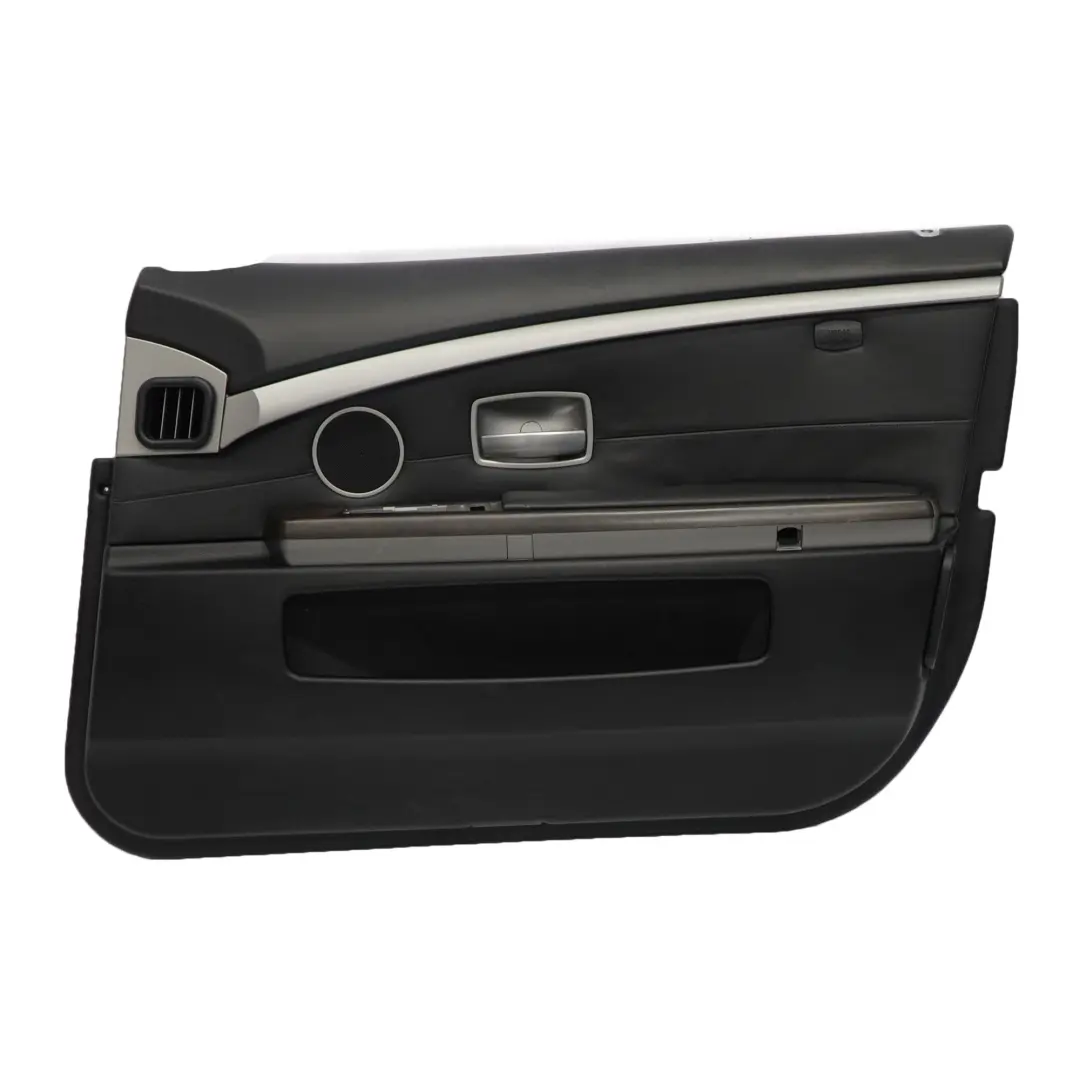 BMW E65 E66 Door Card Front Right O/S Door Lining Trim Panel Black Leather Pearl - SKU 9154472 - Part number 9154472