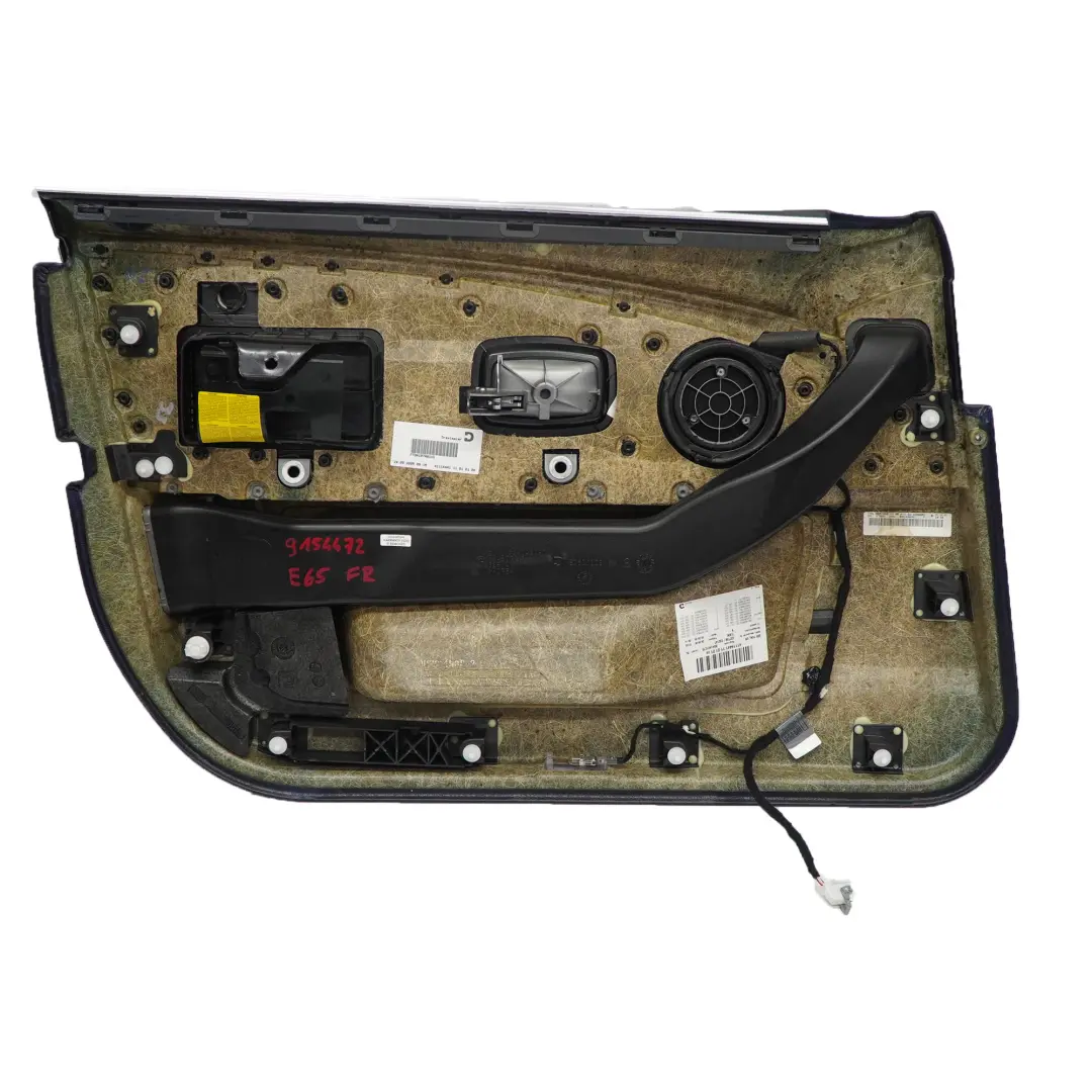 Door Card Front Right O/S Door Lining Trim Panel Black Leather Pearl to BMW E65 E66 with Part number 9154472 BMW E65 E66 Door Card Front Right O/S Door Lining Trim Panel Black Leather Pearl - SKU 9154472 - Part number 9154472