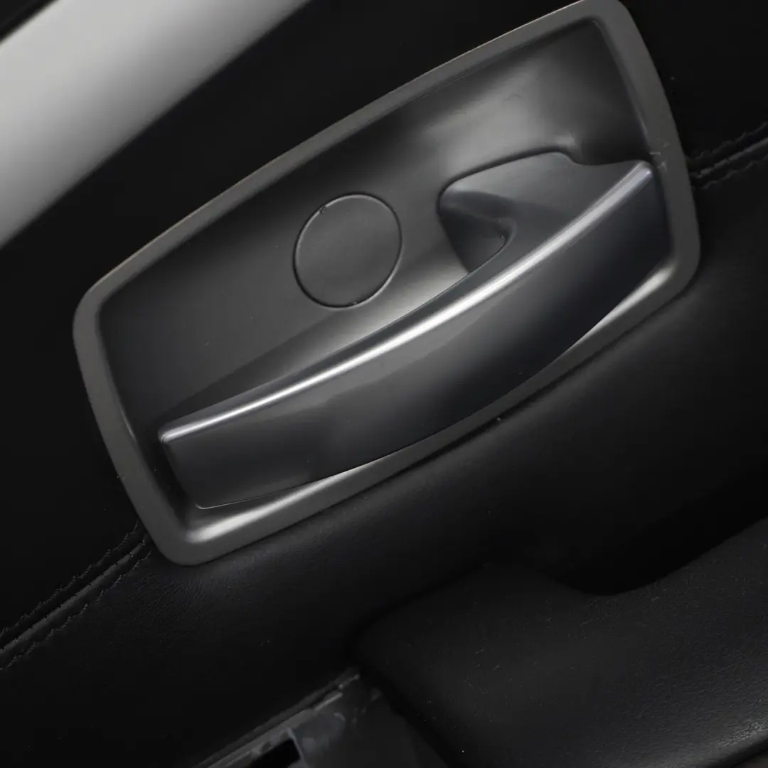 BMW E65 E66 Scheda Porta Anteriore Destra Pannello Rivestimento Pelle Nera - SKU 9154472 - Numero di parte 9154472