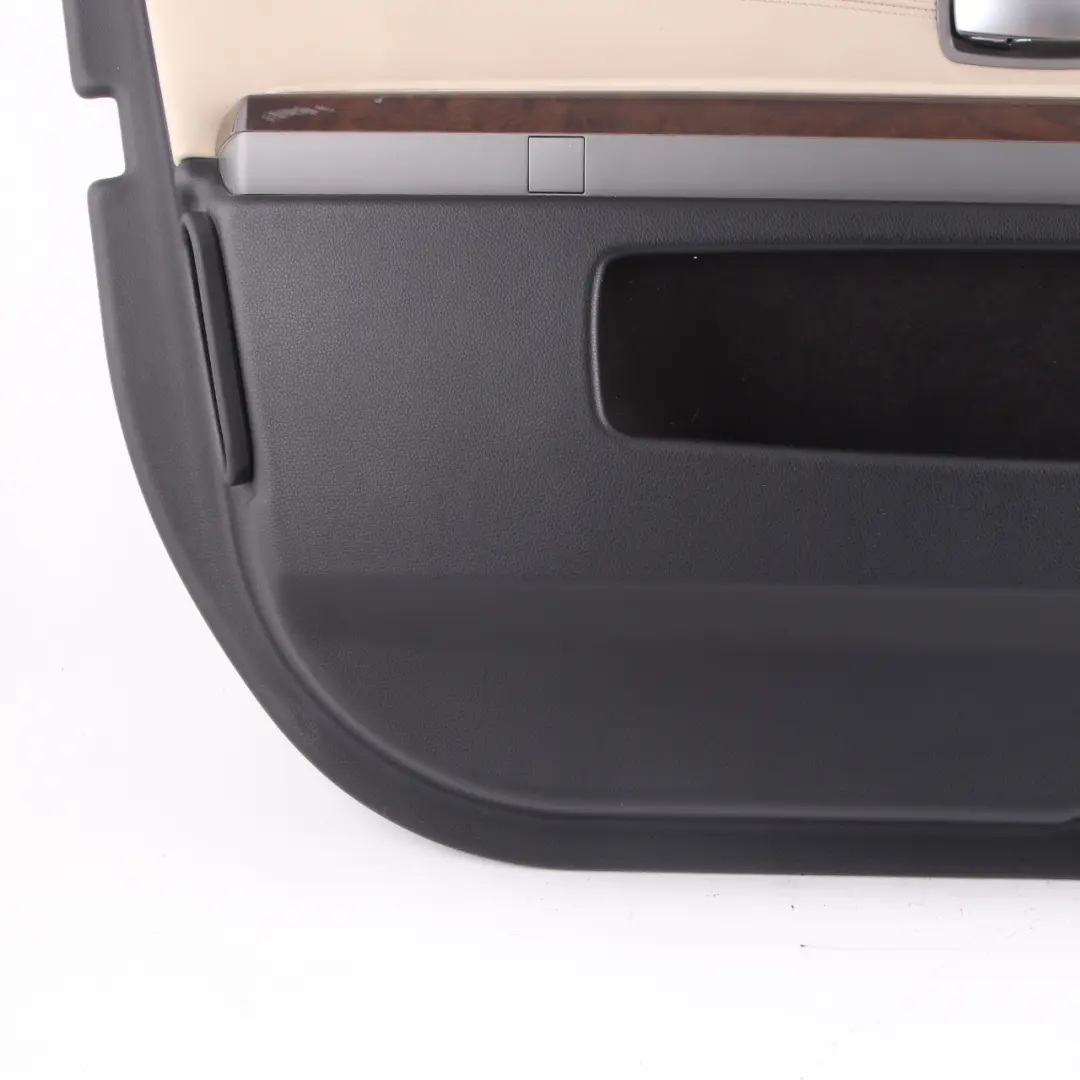 Door Card Front Left N/S Door Lining Trim Panel Leather Pearl Beige to BMW E65 E66 with Part number 9154477 BMW E65 E66 Door Card Front Left N/S Door Lining Trim Panel Leather Pearl Beige - SKU 9154477 - Part number 9154477