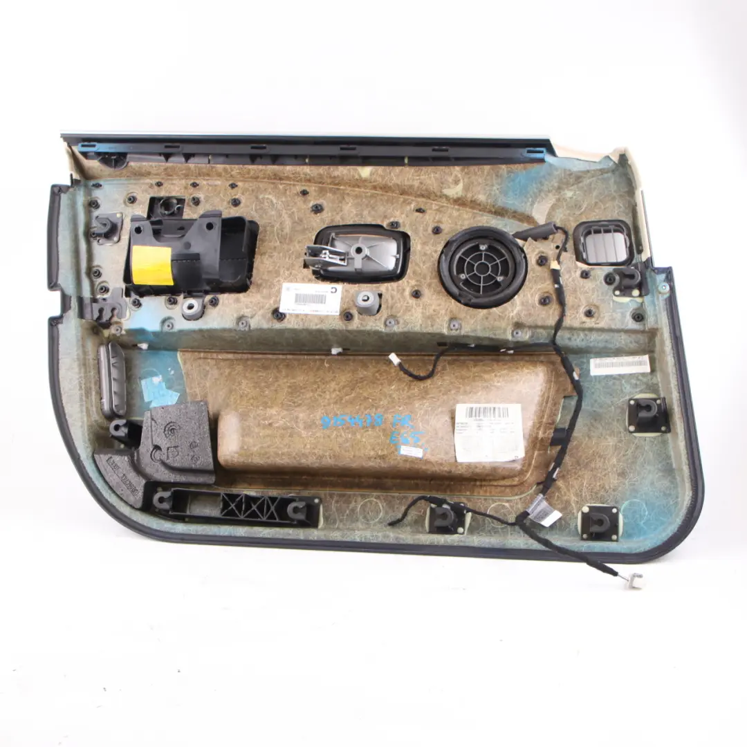 Door Card Front Right O/S Door Lining Trim Panel Leather Pearl Beige to BMW E65 E66 with Part number 9154478 BMW E65 E66 Door Card Front Right O/S Door Lining Trim Panel Leather Pearl Beige - SKU 9154478 - Part number 9154478