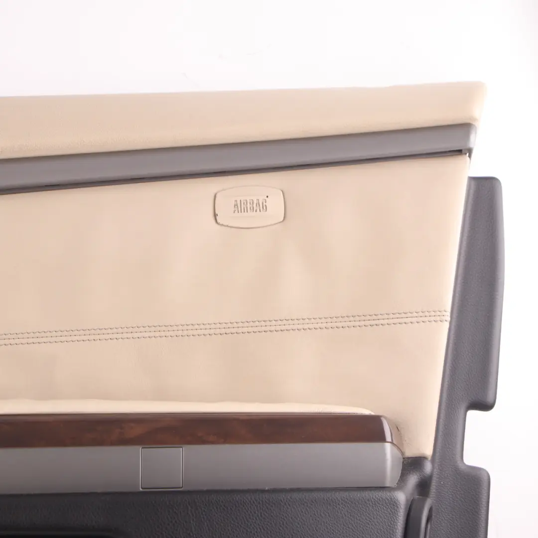 BMW E65 E66 Door Card Front Right O/S Door Lining Trim Panel Leather Pearl Beige - SKU 9154478 - Part number 9154478