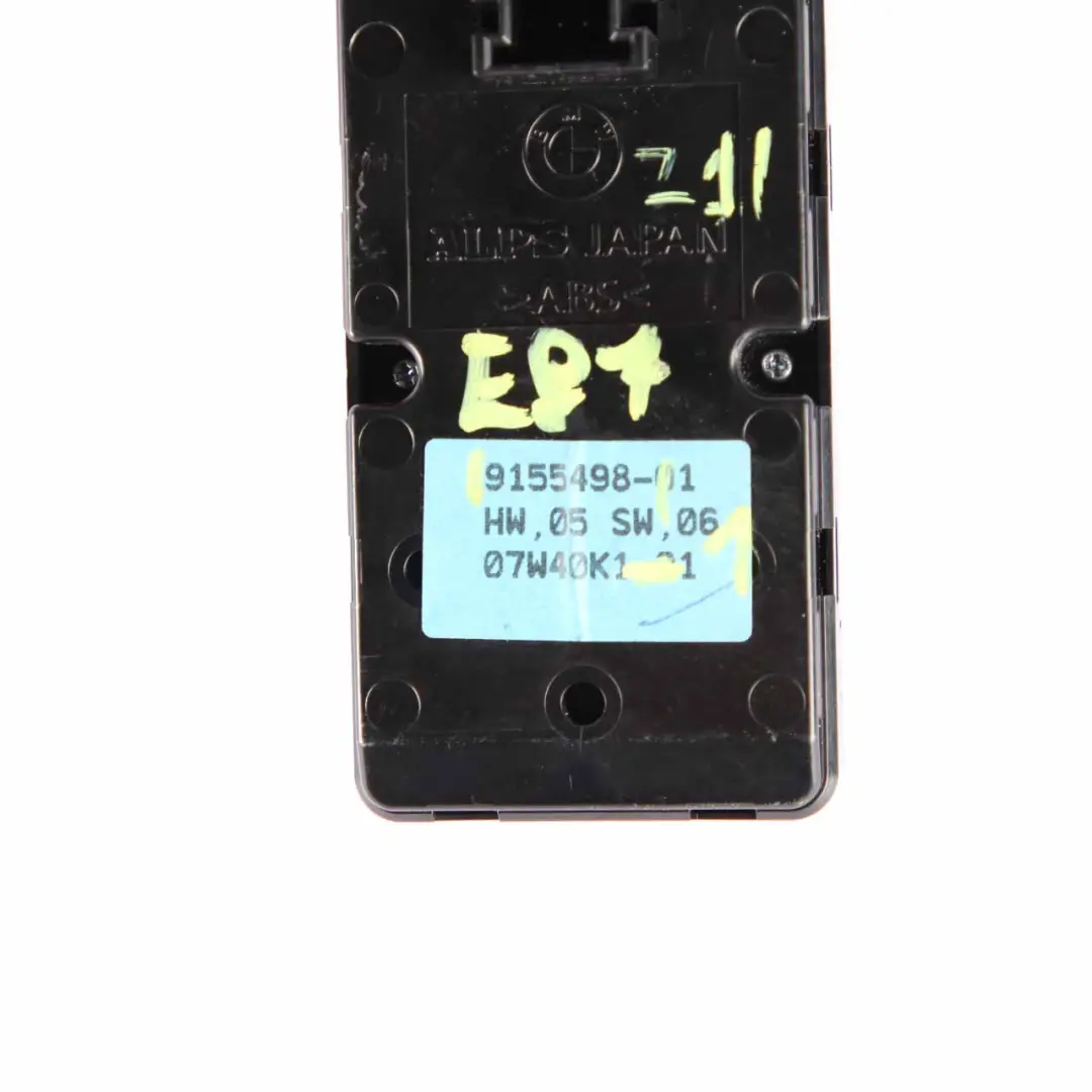 Window Lifter Switch Control Unit Driver's Side Trim Panel to BMW E87 with Part number 9155498 BMW E87 Window Lifter Switch Control Unit Driver's Side Trim Panel - SKU 9155498 - Part number 9155498