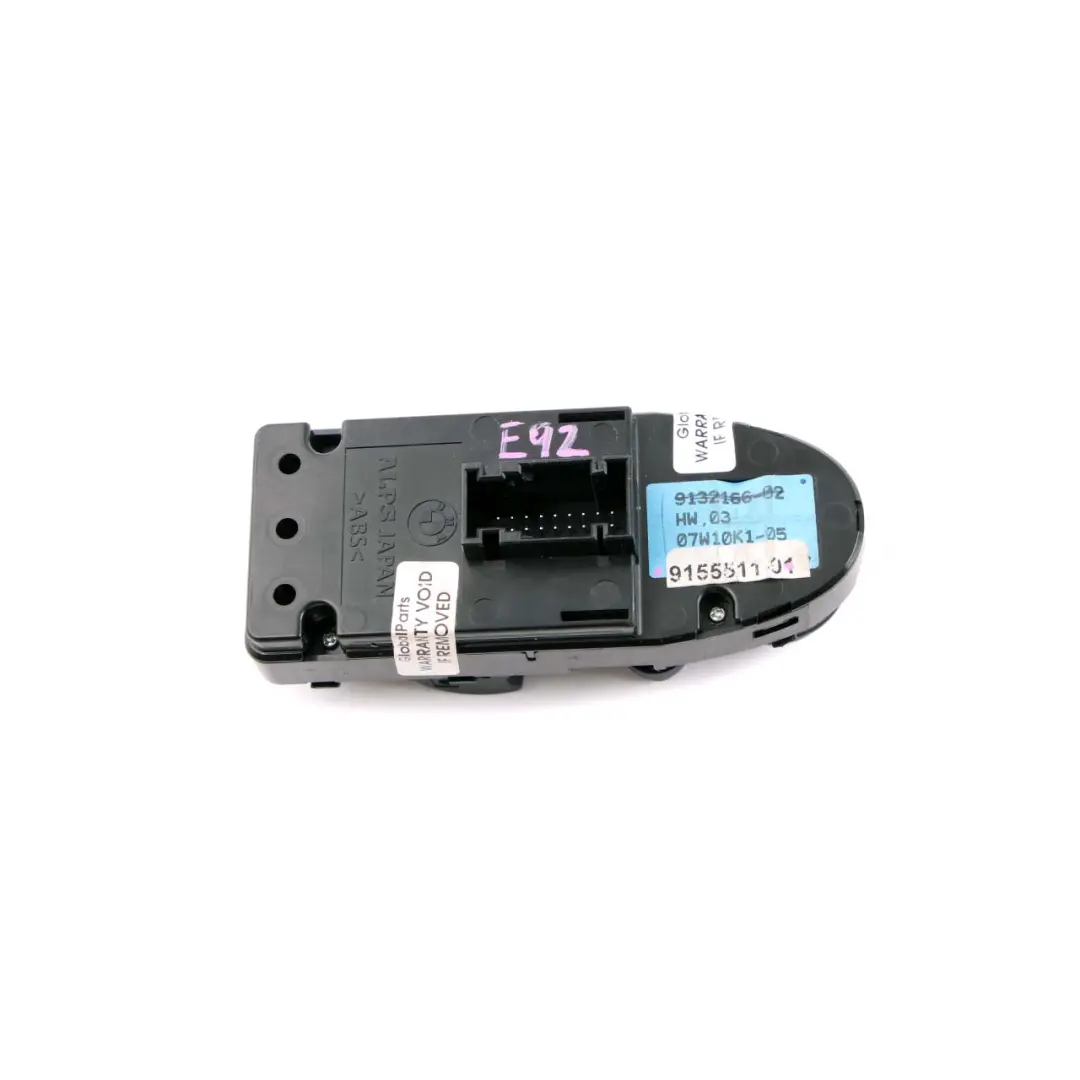 Switch Window Lifter BMW E92 LCI Button Driver's Side Black to with Part number 9155511 Switch Window Lifter BMW E92 LCI Button Driver's Side Black - SKU 9155511 - Part number 9155511