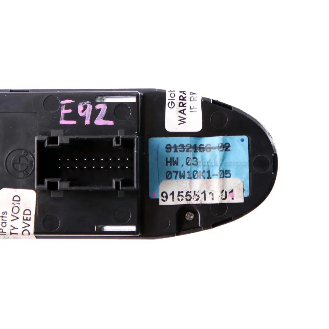Switch Window Lifter BMW E92 LCI Button Driver's Side Black to with Part number 9155511 Switch Window Lifter BMW E92 LCI Button Driver's Side Black - SKU 9155511 - Part number 9155511