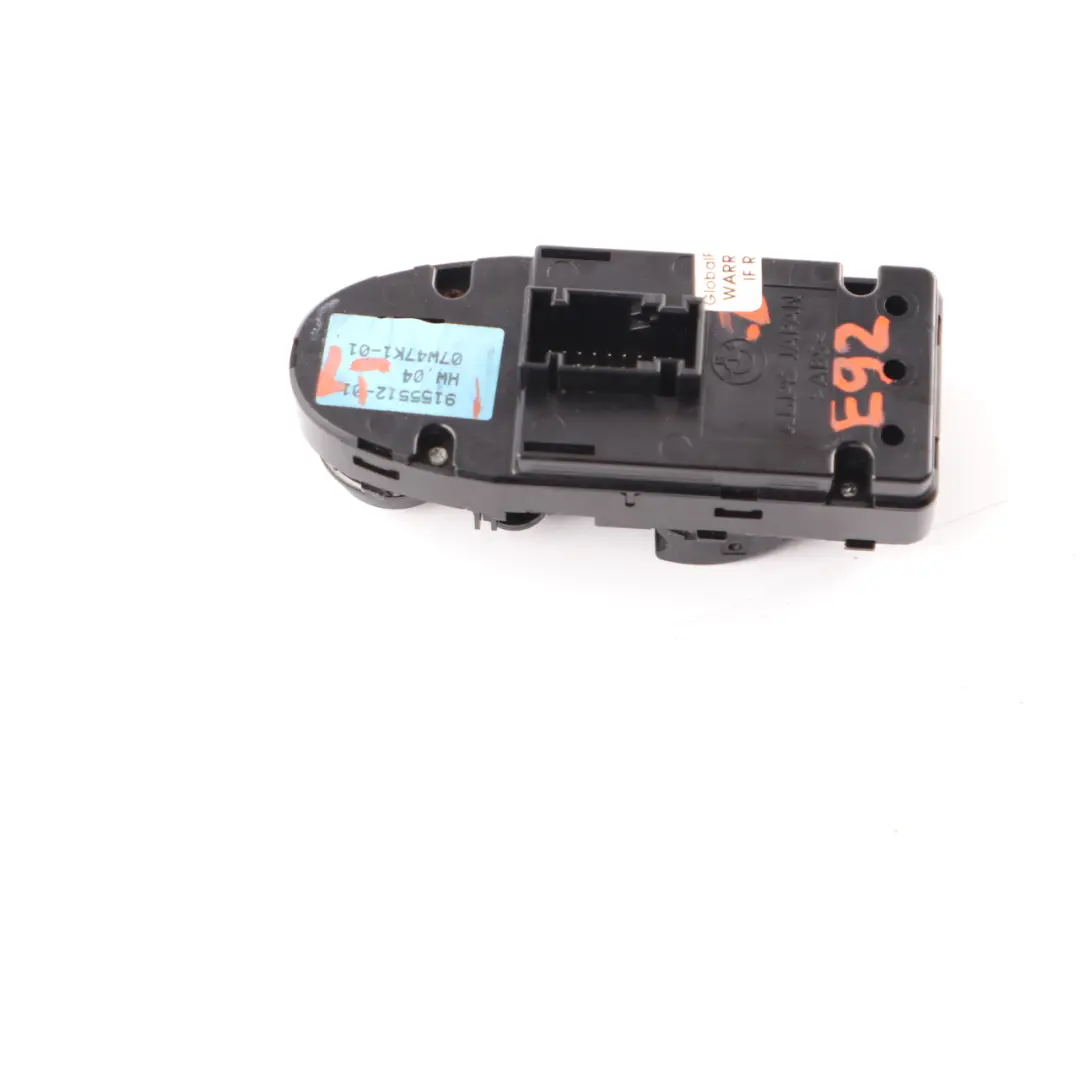 Window Lifter Switch Driver's Side Button Panel Mirror Control to BMW E92 with Part number 9155512 BMW E92 Window Lifter Switch Driver's Side Button Panel Mirror Control - SKU 9155512-1 - Part number 9155512