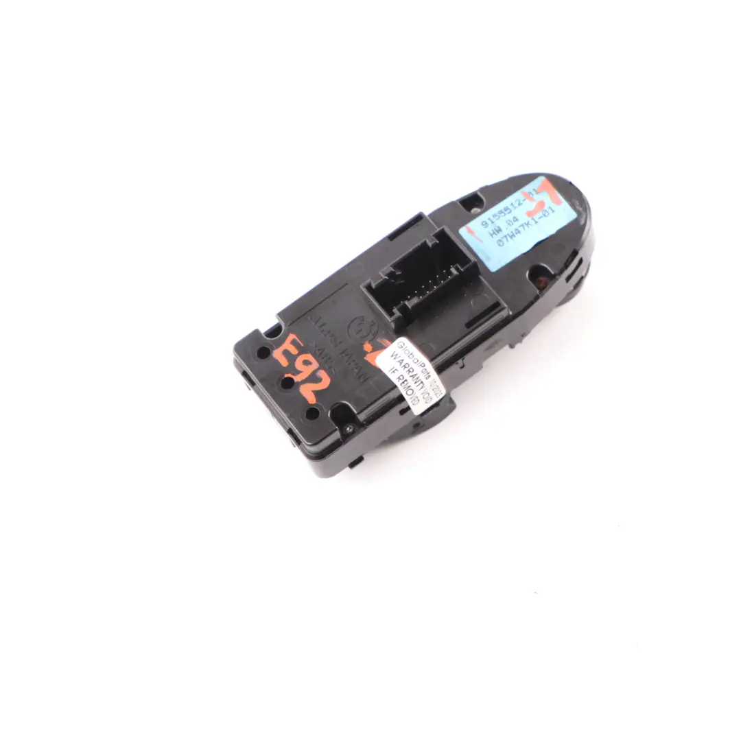 Window Lifter Switch Driver's Side Button Panel Mirror Control to BMW E92 with Part number 9155512 BMW E92 Window Lifter Switch Driver's Side Button Panel Mirror Control - SKU 9155512-1 - Part number 9155512