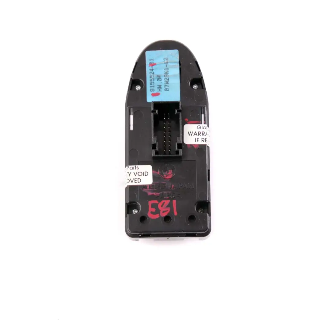  Interruptor Elevalunas BMW E81 E82 Lado Conductor Derecho Unidad Control - SKU 9155524 - Número de pieza 9155524