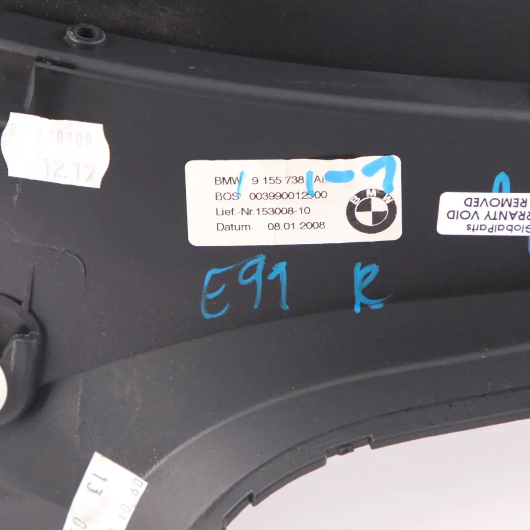 Column D Cover Touring Trunk Window Trim Right O/S Black to BMW E91 with Part number 9155738 BMW E91 Column D Cover Touring Trunk Window Trim Right O/S Black - SKU 9155738-1 - Part number 9155738