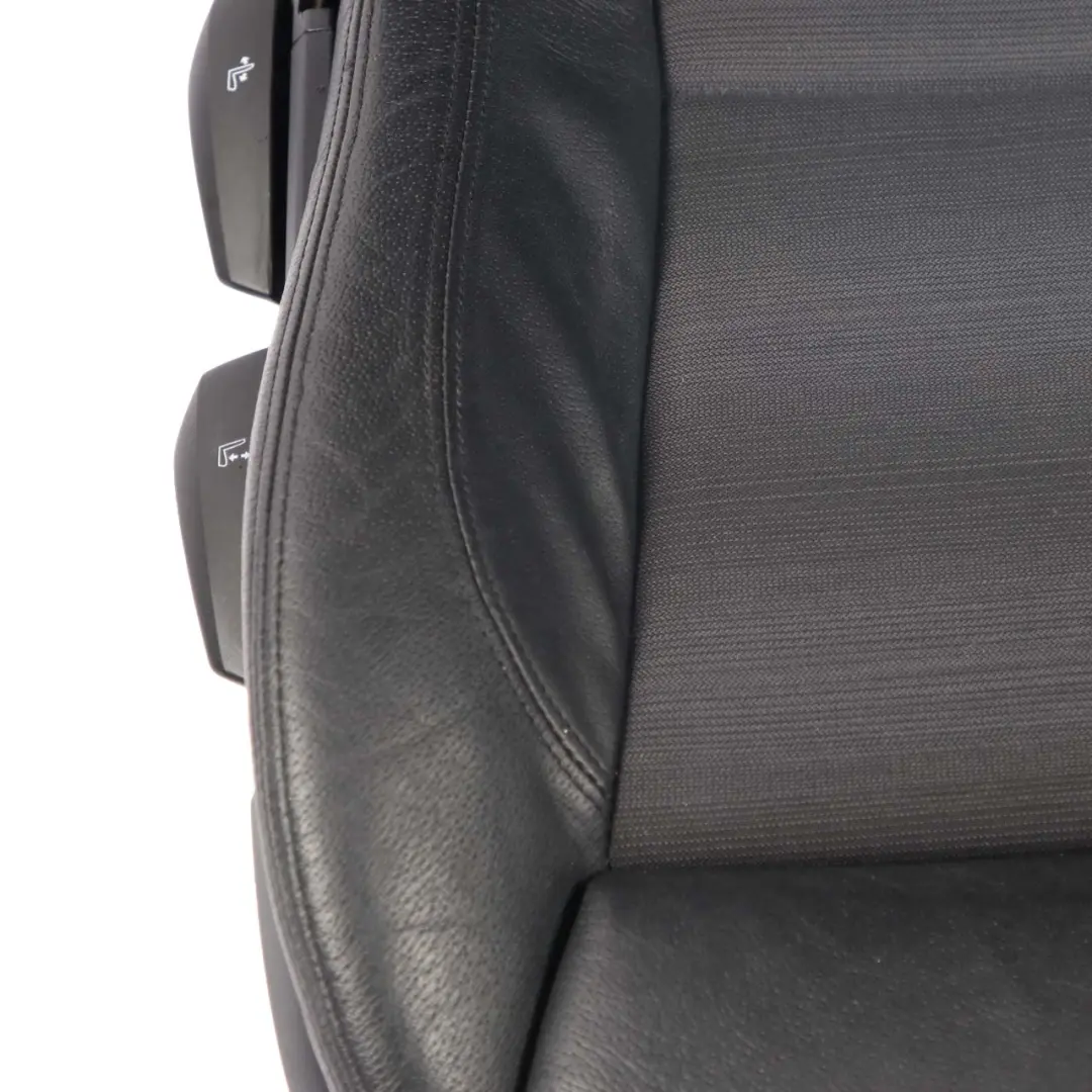 BMW E90 E91 M Sport Black Leather / Cloth Interior Front Right O/S Seat Citrus - SKU 9155944 - Part number 9155944