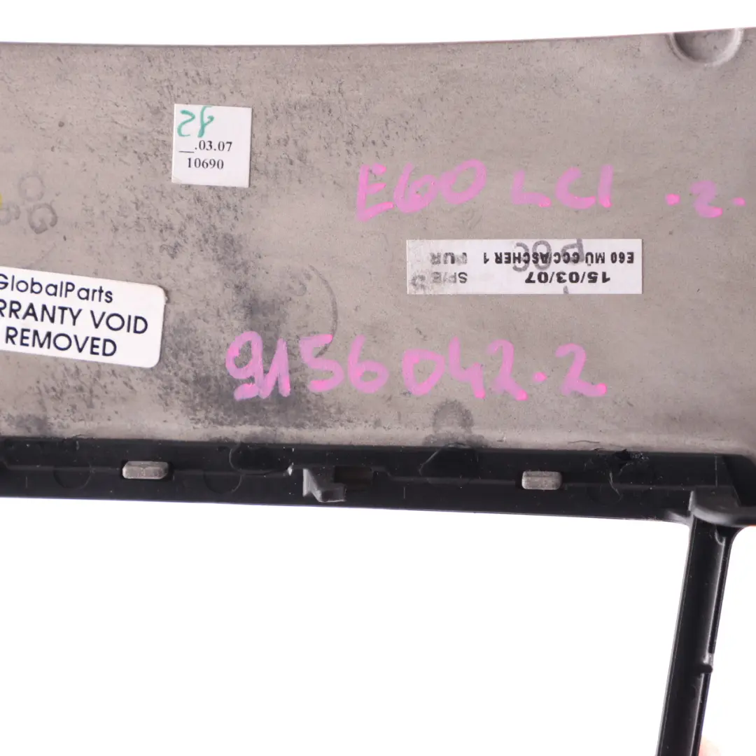 BMW E60 E61 LCI Cache Panneau Tableau Bord Cadre Bois Bambou Anthracite - SKU 9156042-2 - Numéro de pièce 9156042