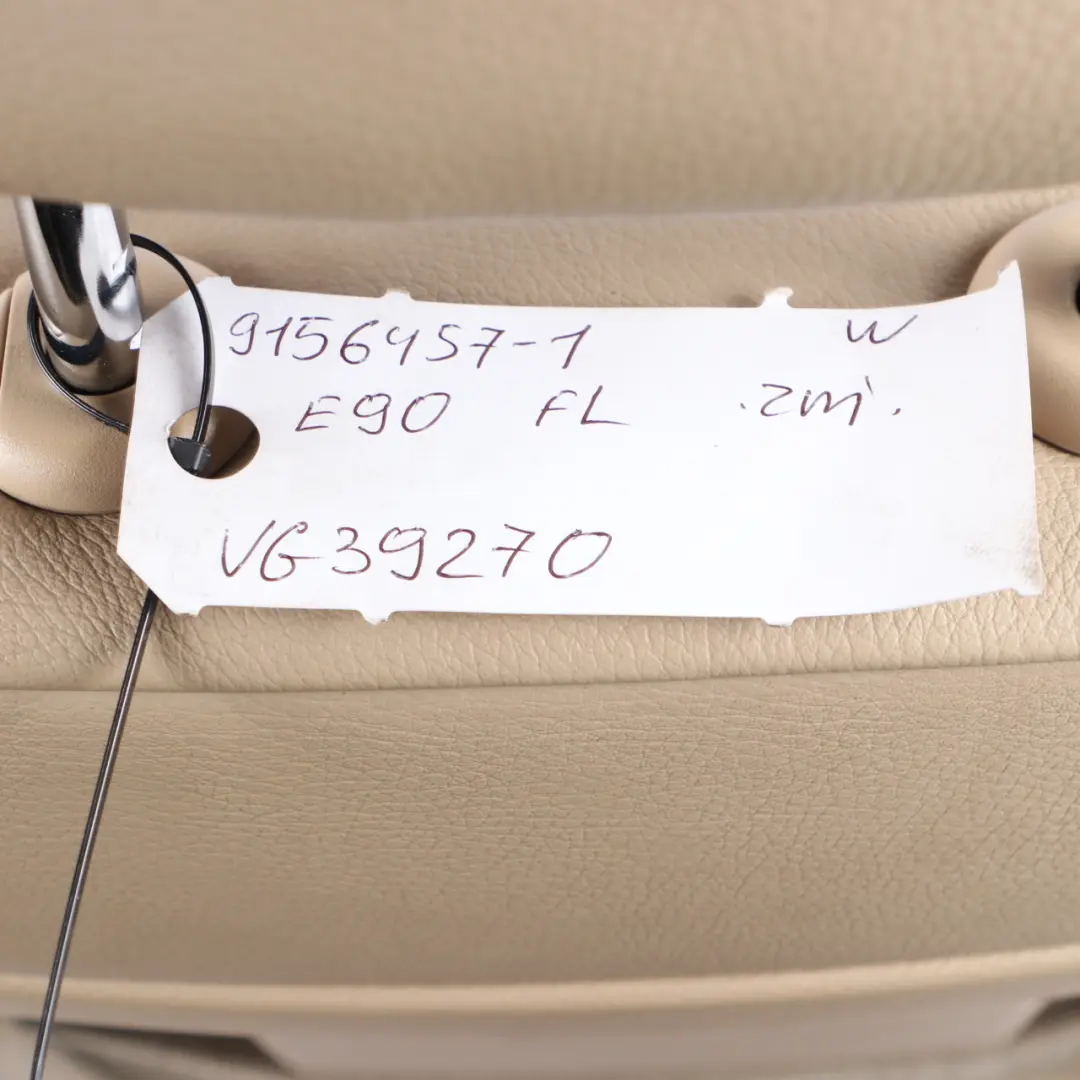  Asiento Delantero BMW E90 E91 Sport Izquierdo Interior Cuero Dakota Beige - SKU 9156457-1 - Número de pieza 9156457