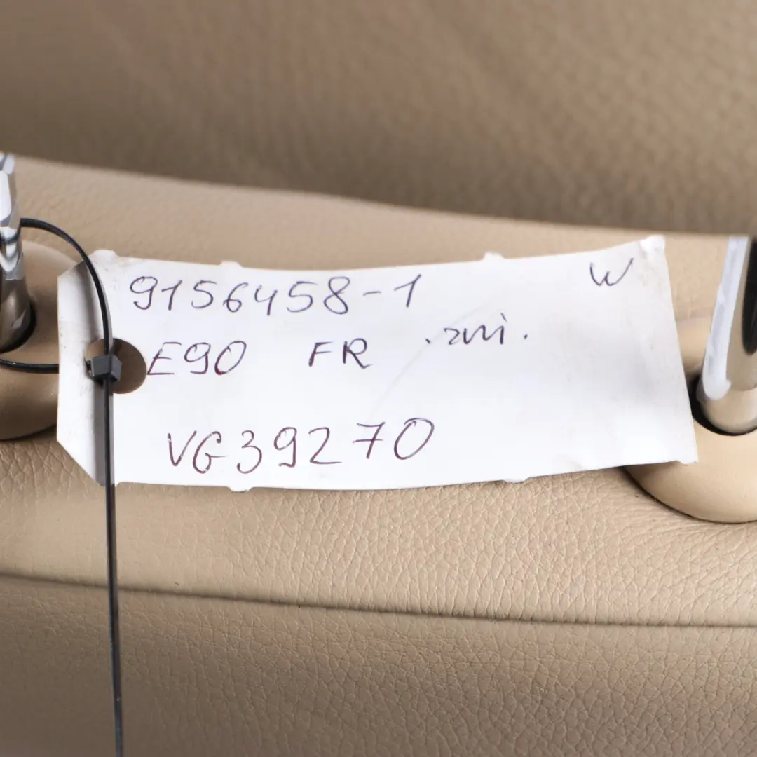 Front Seat BMW E90 E91 Sport Right O/S Interior Leather Dakota Beige to with Part number 9156458 Front Seat BMW E90 E91 Sport Right O/S Interior Leather Dakota Beige - SKU 9156458-1 - Part number 9156458