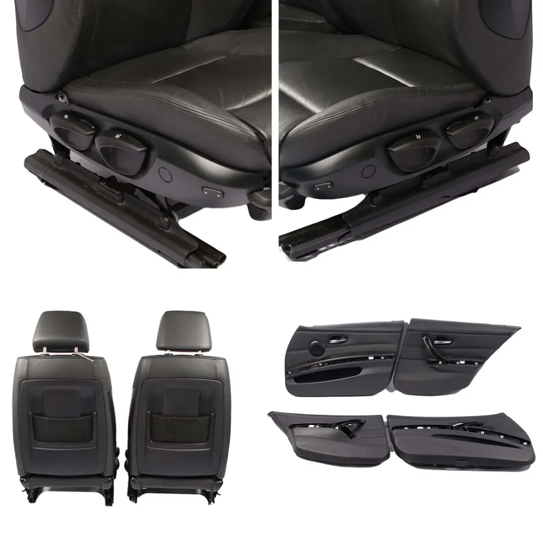 Sitze Vorne Links Rechts Schwarzes Schwarz Leder für BMW 3 er E90 E91 M Sport mit Teilenummer 9156467 BMW 3 er E90 E91 M Sport Sitze Vorne Links Rechts Schwarzes Schwarz Leder - SKU 9156467-1 - Teilenummer 9156467