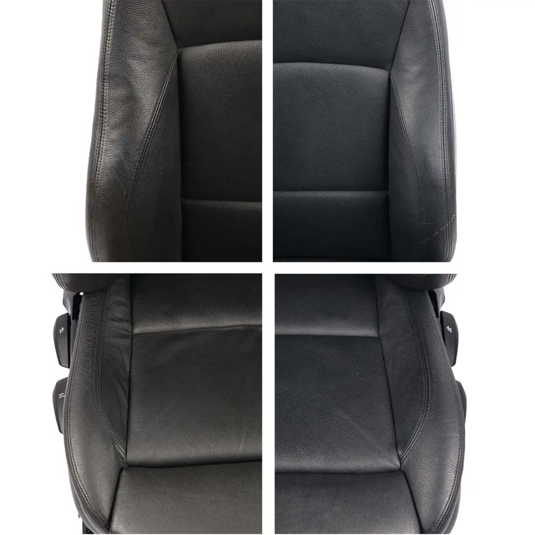 BMW 3 er E90 E91 M Sport Sitze Vorne Links Rechts Schwarzes Schwarz Leder - SKU 9156467-2 - Teilenummer 9156467