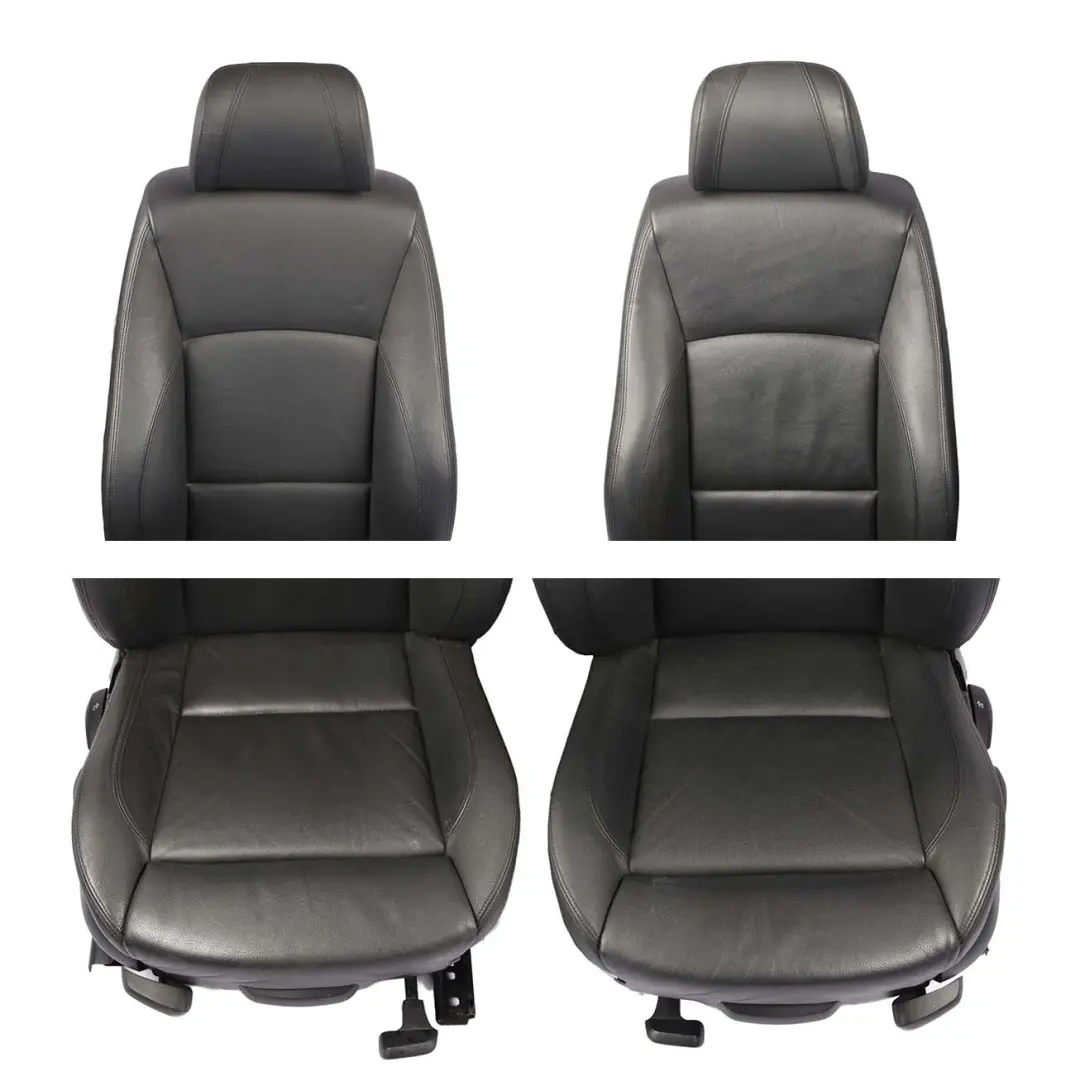 BMW 3 er E90 E91 M Sport Sitze Vorne Links Rechts Schwarzes Schwarz Leder - SKU 9156467-2 - Teilenummer 9156467