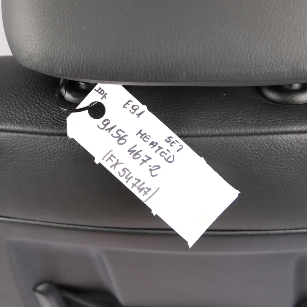Leather Seats BMW E91 Touring Sport Heated Black Front Rear Seat Door Cards to with Part number 9156467 Leather Seats BMW E91 Touring Sport Heated Black Front Rear Seat Door Cards - SKU 9156467-2 - Part number 9156467
