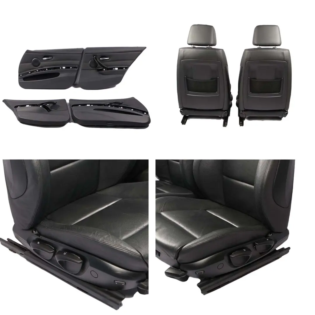  Leather Seats BMW E91 Touring Sport Black Front Rear Seat Door Cards - SKU 9156467-3 - Part number 9156467